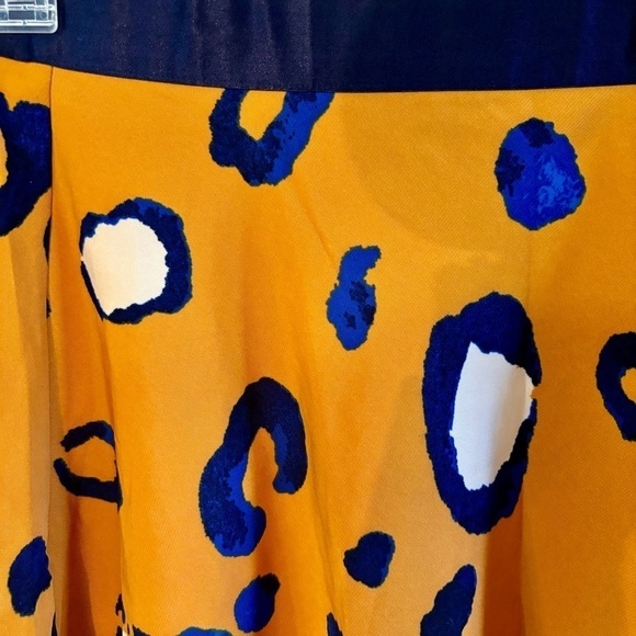 SALE! 3.1 Phillip Lim for Target Skirt Sz 14 Midi Orange Gold Blue Animal Print - Picture 7 of 16